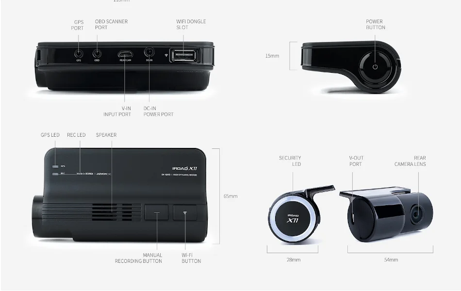 iroad x11 dual dashcam 2
